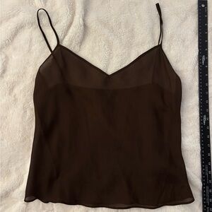 Chaps Dark Brown Women's Camisole Top